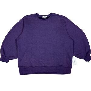 NWT Agolde Thora 3/4 Sleeve Sweatshirt Women's Large Quiet Luxury Minimalist